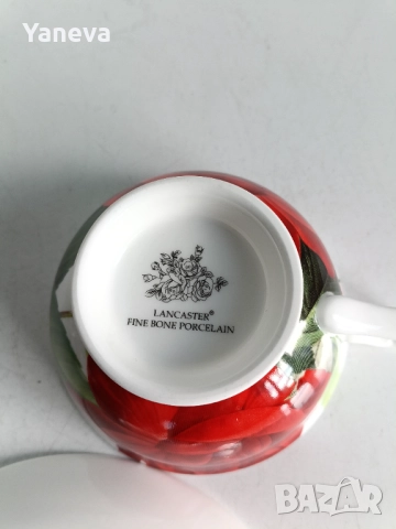 Комплект 2 чаши с чинийка от фин порцелан Lancaster Fine Bone Porcelain. , снимка 6 - Сервизи - 52405938