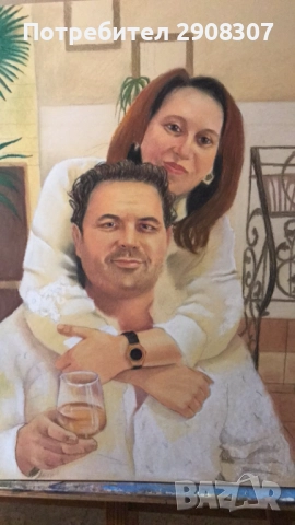 Семеен портрет по снимка коледни подаръци