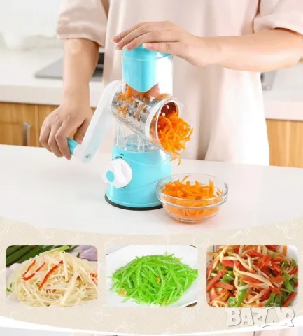 Интересно ренде тип ръчна мелничка с 3 рендета от неръждаема стомана , снимка 5 - Аксесоари за кухня - 49241187