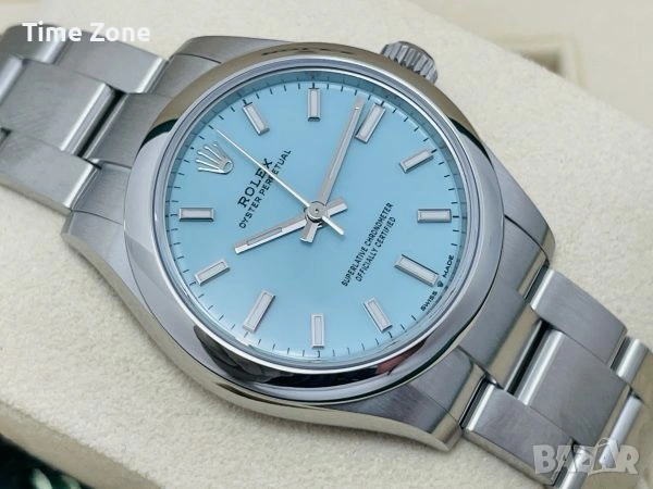 Rolex Oyster Perpetual 36mm Steel Light Blue Dial Automatic Дамски Различни Цветове, снимка 3 - Дамски - 54043736