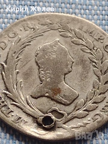 Сребърна монета 10 кройцера 1765г. Мария Терезия Прага Бохемия 13714, снимка 2 - Нумизматика и бонистика - 42903794