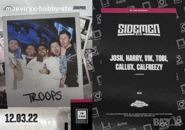 Topps Chrome Sidemen (2023) - YouTube kолекционерски карти, снимка 6 - Колекции - 52641783