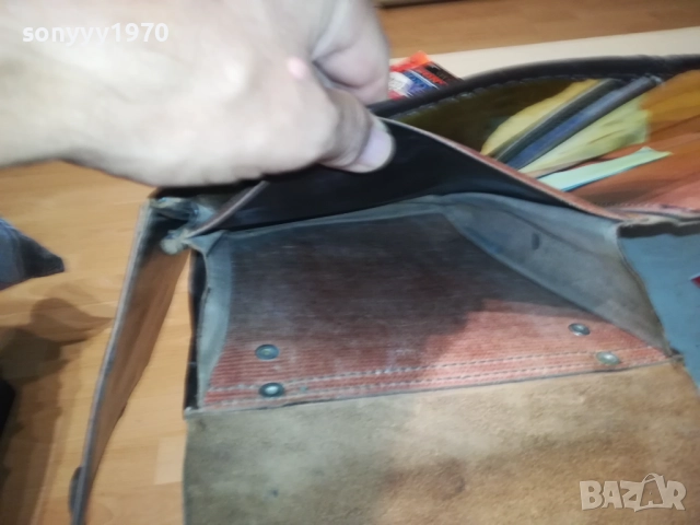 АНТИКА-СТАРА КОЖЕНА ЧАНТА 1008251941LCHERY, снимка 7 - Антикварни и старинни предмети - 51670625