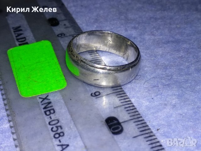 СТАРИННА МАСИВНА СРЕБЪРНА РЕТРО АР ДЕКО СТИЛ ХАЛКА ВИСОКА ПРОБА СРЕБРО ПРЪСТЕН РЪЧНА ИЗРАБОТКА 37823, снимка 7 - Антикварни и старинни предмети - 40762593