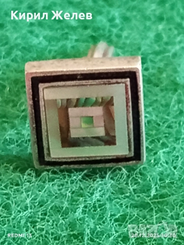 ВИНТИДЖ СРЕБЪРНО КОПЧЕ за РЪКАВЕЛИ с ЦВЕТЕН СЕДЕФ ЮВЕЛИРНА ИЗРАБОТКА 34019, снимка 2 - Други ценни предмети - 52855284