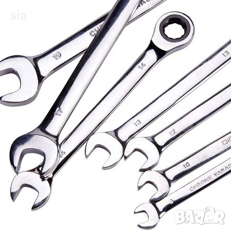 Ключ гаечен с тресчотка , 8-19мм, снимка 2 - Аксесоари и консумативи - 29661078