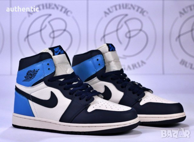 Nike Air Jordan 1 High University Blue, Shadow 2.0, Obsidian, снимка 11 - Маратонки - 34961226