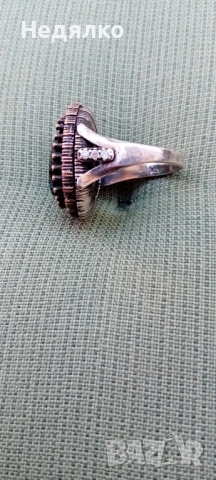 Стар сребърен руски пръстен,зелен камък,дамски, снимка 9 - Антикварни и старинни предмети - 51343485