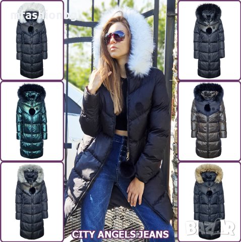 Дълги дамски якета City Angels Jeans от S до 5XL, снимка 4 - Якета - 42671327