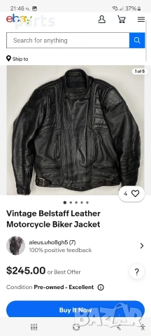 Кожено Мото Яке Belstaff Vintage, снимка 18 - Якета - 53892271