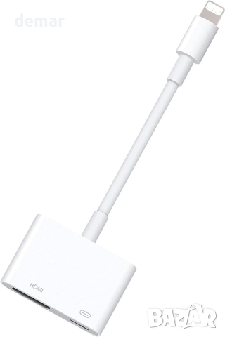 [Apple MFi Certified] Lightning към HDMI кабел 1080P цифров AV HDMI адаптер за iPhone, снимка 1 - Аксесоари за Apple - 44518499