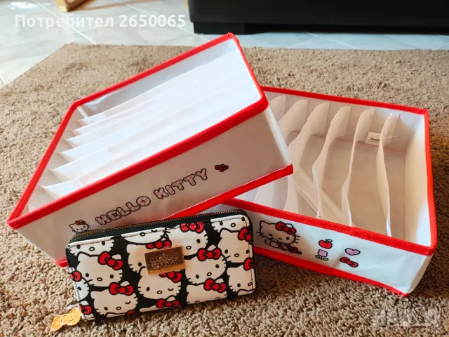 Орг.комплект Hello kitty - портмоне с 3 органайзера!, снимка 7 - Други - 50041517