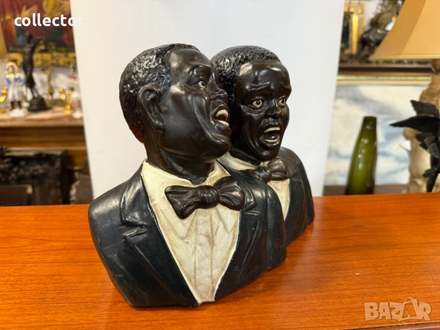 Керамична фигура на джаз музиканти. №7405, снимка 5 - Антикварни и старинни предмети - 51901918