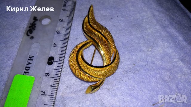 ПРЕКРАСНА АЖУРНА с ПОЗЛАТА СТИЛИЗИРАНА МАРКОВА АРТ БРОШКА от БРАГОРОДНА НЕРЪЖДАЕМА СТОМАНА 33128, снимка 8 - Други - 39072433