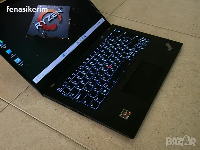 14' Full HD+ Ryzen 7 PRO 6850u Lenovo ThinkPad T14s Gen 3 32GB LPDDR5/512GB NVMe/Radeon 680M/Бат 10ч, снимка 5 - Лаптопи за работа - 56016106