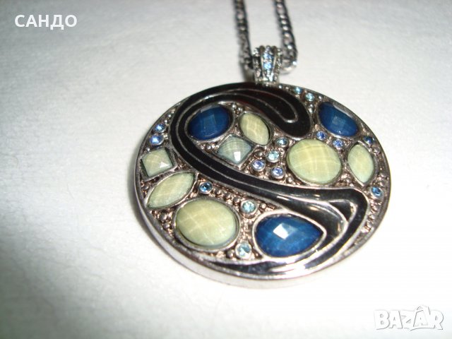 Дизайнерски цветни висящи колиета - САЩ, снимка 7 - Колиета, медальони, синджири - 36905503