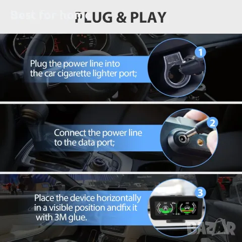 Цифров автомобилен инклинометър, снимка 5 - Аксесоари и консумативи - 49468554