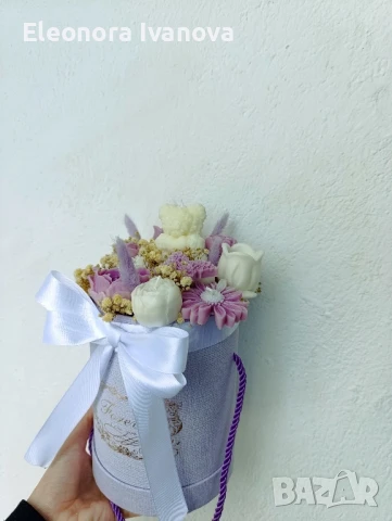 Букет от ароматни соеви свещи, снимка 3 - Декорация за дома - 50565361