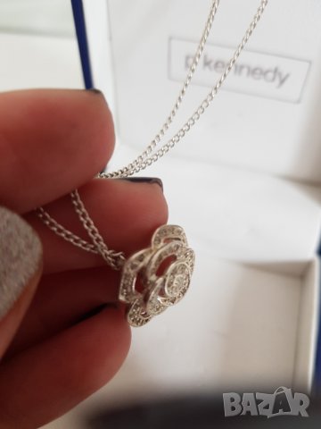 Сребърно колие 925, снимка 2 - Колиета, медальони, синджири - 29878672