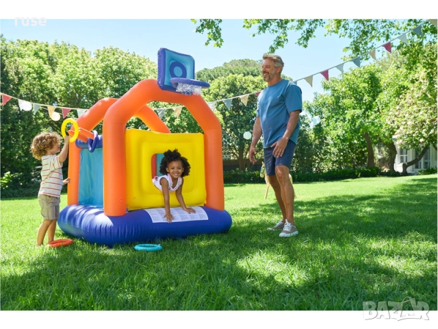 НОВИ! Надуваем детски замък батут с баскетболен кош , снимка 9 - Надуваеми играчки - 51694321