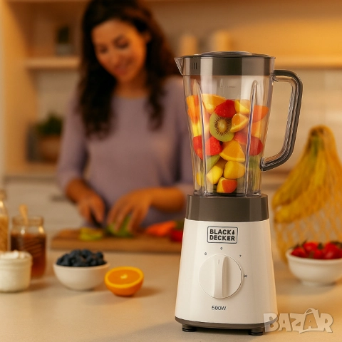 Блендер Black&Decker BXJB500E, 500W, 1.5 л, 2 скорости, Функция Pulse, снимка 6 - Друга електроника - 51895868