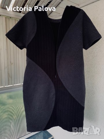 Скъпа рокля SELECTED (Дания)-кокон,твърд лен и памук, снимка 7 - Рокли - 37704809