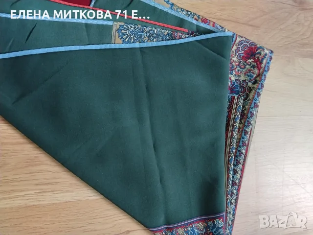 Голям шал от естествена коприна-размери 130 х 130 см, снимка 4 - Шалове - 56121838