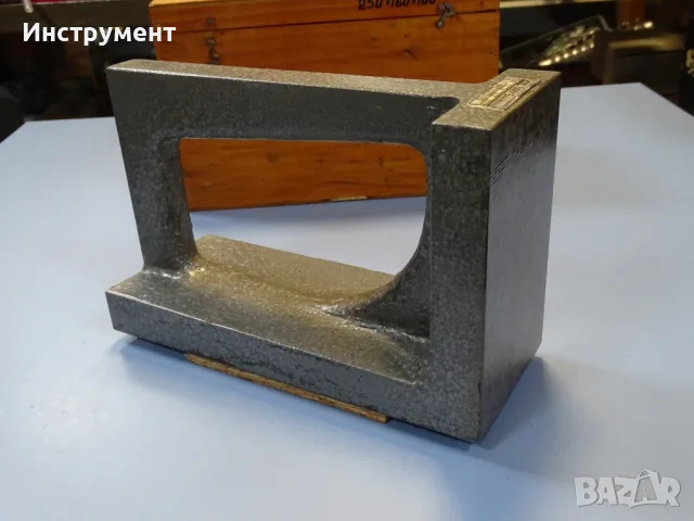 Машинен измервателен прав ъгъл ПЪ-250х100х160mm ЗИИУ-Благоевград 90°, снимка 2 - Други инструменти - 55751696