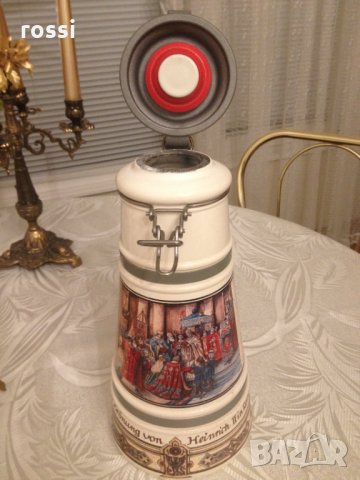 Vintage. Не използвана. Немска кана гарафа. Коронацията на Хайнрих II в Рим 1014 г. 2 л. , снимка 14 - Колекции - 31264181