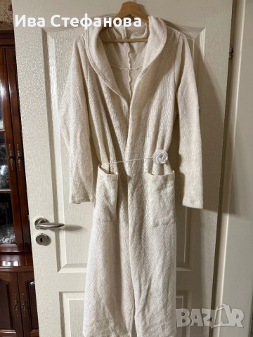 Разкошна бяла екрю дълга елеганта памук памучна жилетка универсален one size размер, снимка 6 - Жилетки - 52584221