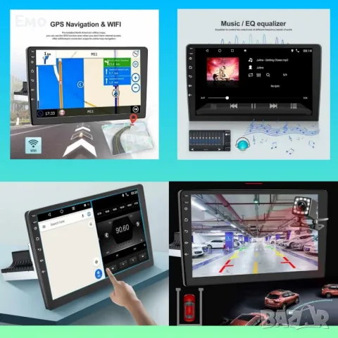 Стерео уредба за кола 1 Din Bluetooth радио за кола с поддръжка на резервна камера GPS навигация 