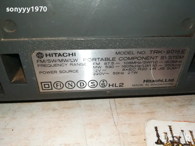 HITACHI-КАСЕТОФОН 1301251641, снимка 11 - Радиокасетофони, транзистори - 48666170