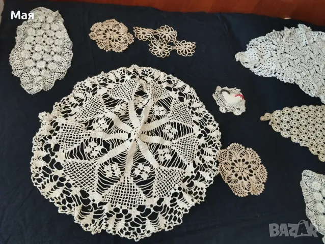 Красиви плетени покривки , едновремешни, снимка 3 - Антикварни и старинни предмети - 50431446