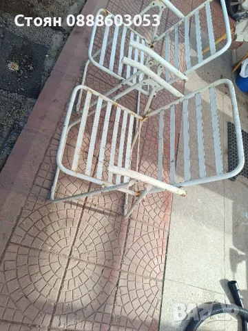 Сгъваеми метални градински столове внос от Италия , снимка 3 - Градински мебели, декорация  - 50355158