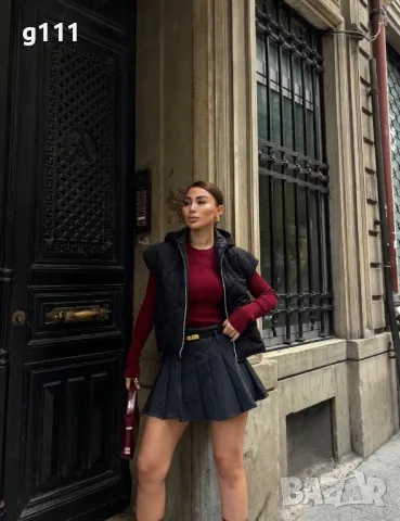 Дамски елек в черно, снимка 2 - Елеци - 48253730