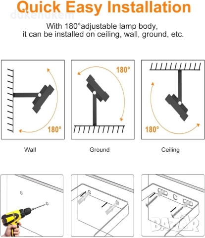 RGB прожектори 25W с дистанционно, 10 цвята, IP66, 2 бр, снимка 3 - Прожектори - 52631930