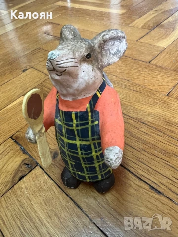 Мишка кукличка от папиемаше 