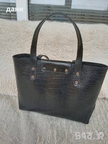 Стилна ежедневна дамска чанта от естествена кожа , снимка 4 - Чанти - 53897580