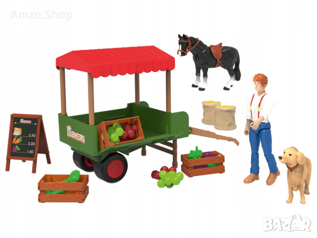 Playtive комплект игра на Кончета Детски играчки с колас ремарке и коне , снимка 5 - Коли, камиони, мотори, писти - 44568139