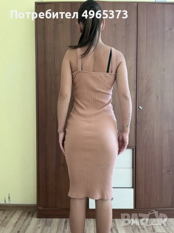 дълга бежова рокля, снимка 2 - Рокли - 56314673