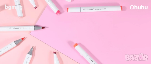 Ohuhu Oahu Art Markers Set-перманентни маркери, комплект 40 цвята, снимка 9 - Ученически пособия, канцеларски материали - 52183685