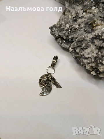 Сребърен дамски медальон ръчна изработка , снимка 4 - Колиета, медальони, синджири - 51633396