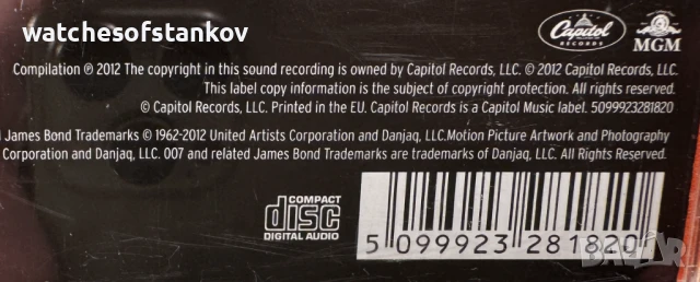Best of Bond.... James Bond Two Discs w/ 50 Tracks by Capitol Records, снимка 5 - CD дискове - 50670965