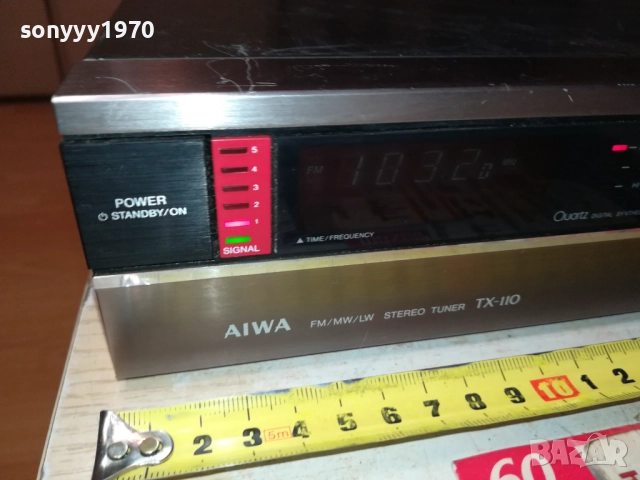 AIWA TX-110Z TUNER-MADE IN JAPAN-ВНОС SWISS 2408250725, снимка 4 - Ресийвъри, усилватели, смесителни пултове - 51469562