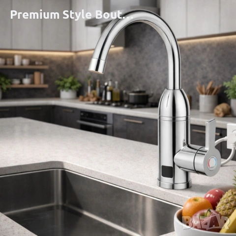 Електрически хромиран смесител с моментално загряване на водата и LCD екран - винаги топла вода, снимка 6 - Друга електроника - 53891301