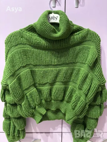Зелена блуза , снимка 3 - Блузи с дълъг ръкав и пуловери - 49224547