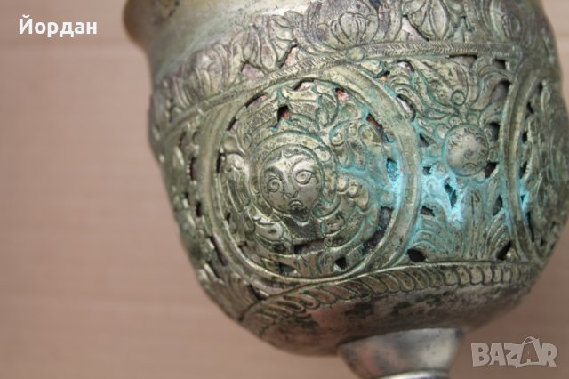 Сребърна чаша с позлата ''Потир'', снимка 7 - Антикварни и старинни предмети - 44389972