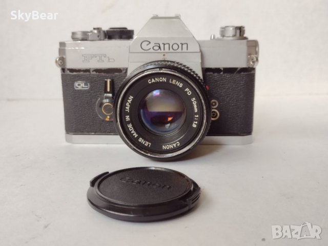 Аналогов фотоапарат Canon FTb с обектив 50mm 1.8