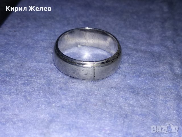 СТАРИННА МАСИВНА СРЕБЪРНА РЕТРО АР ДЕКО СТИЛ ХАЛКА ВИСОКА ПРОБА СРЕБРО ПРЪСТЕН РЪЧНА ИЗРАБОТКА 37823, снимка 8 - Антикварни и старинни предмети - 40762593