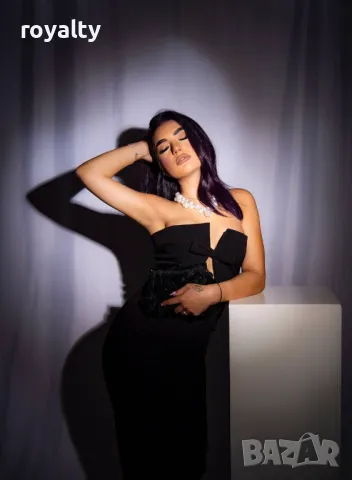 Стилна дамска черна рокля , снимка 7 - Рокли - 50374868